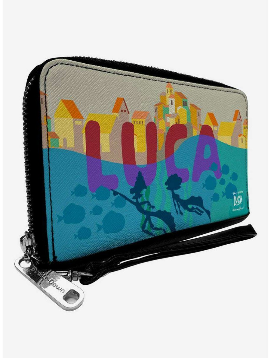 Wallets * | Boxlunch Luca And Alberto Sea Monster Seaside Zip Around Wallet