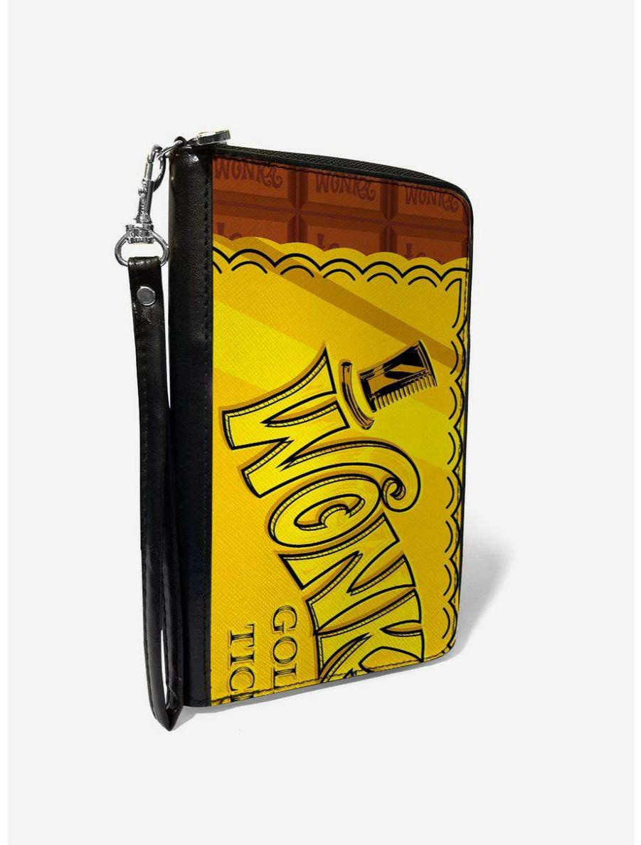 Wallets * | Boxlunch Willy Wonka And The Chocolate Factory Golden Ticket Wonka Bar Zip Around Wallet