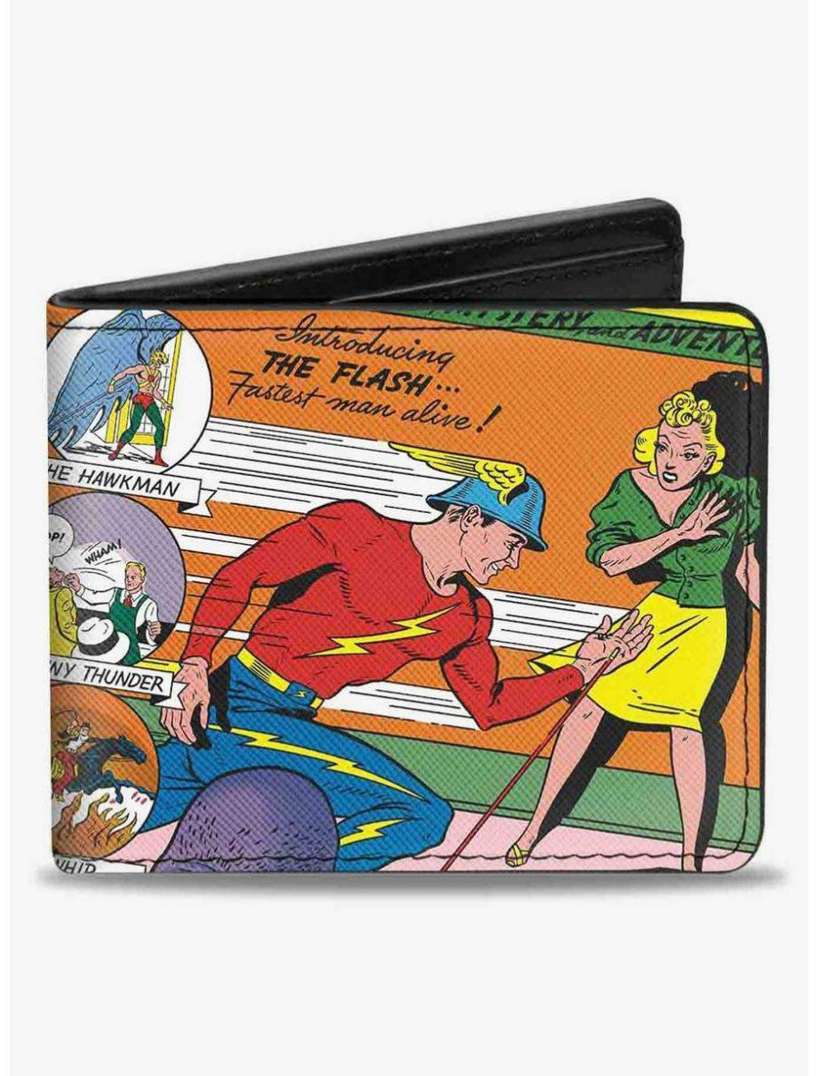 Wallets * | Boxlunch Dc Comics Classic Flash Comics Issue 1 Introducing Flash Cover Pose Bifold Wallet