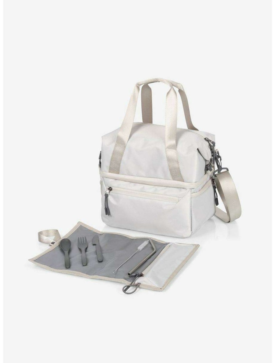 Lunchboxes * | Boxlunch Tarana Halo Gray Insulated Lunch Bag