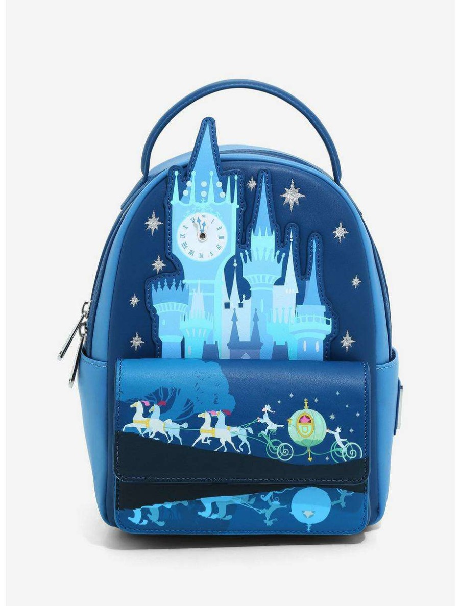 Backpacks * | Loungefly Disney Cinderella Night Castle Mini Back Pack Boxlunch Exclusive