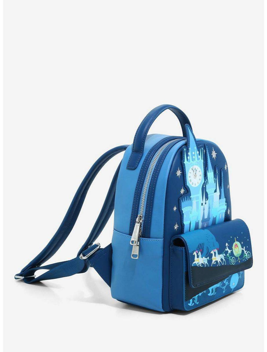 Backpacks * | Loungefly Disney Cinderella Night Castle Mini Back Pack Boxlunch Exclusive