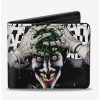 Wallets * | Boxlunch Dc Comics Joker Hahaha Bi-Fold Wallet