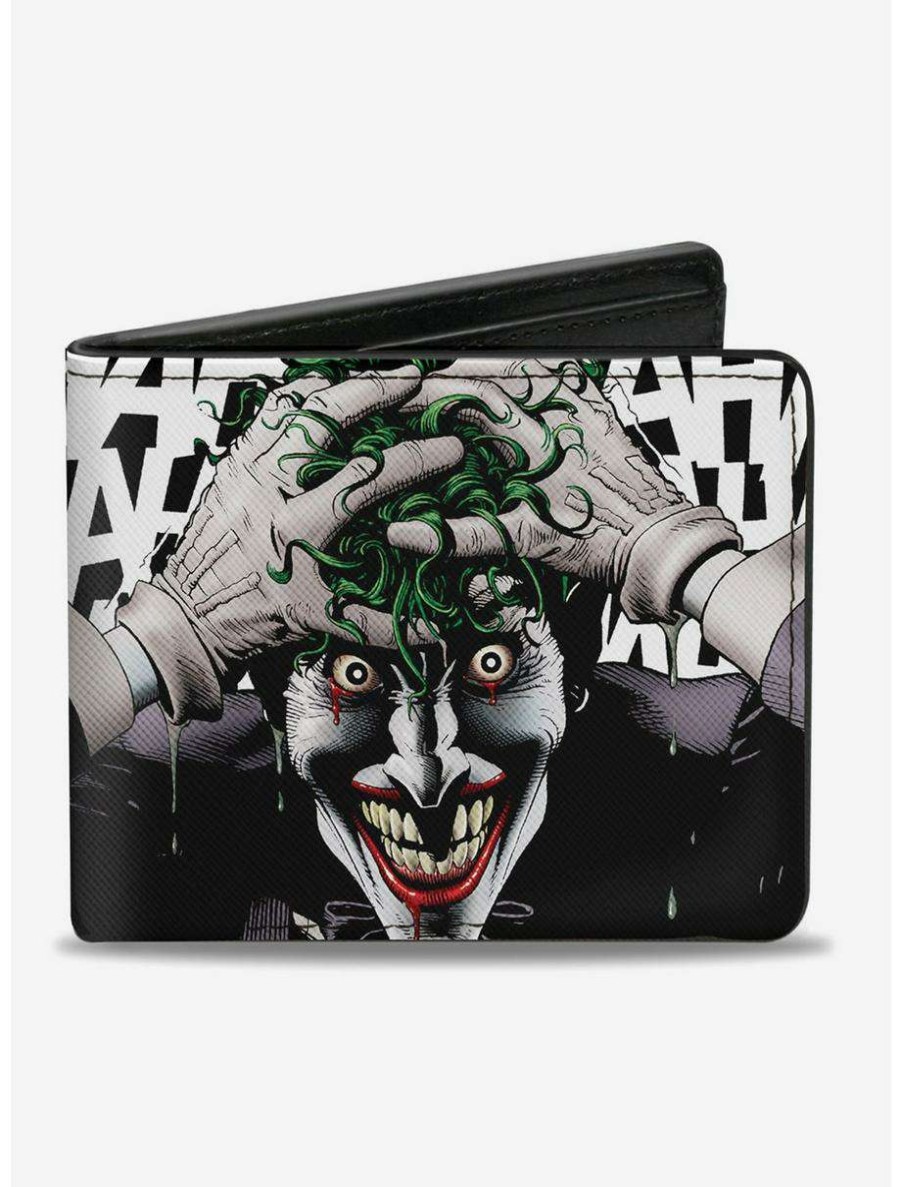 Wallets * | Boxlunch Dc Comics Joker Hahaha Bi-Fold Wallet