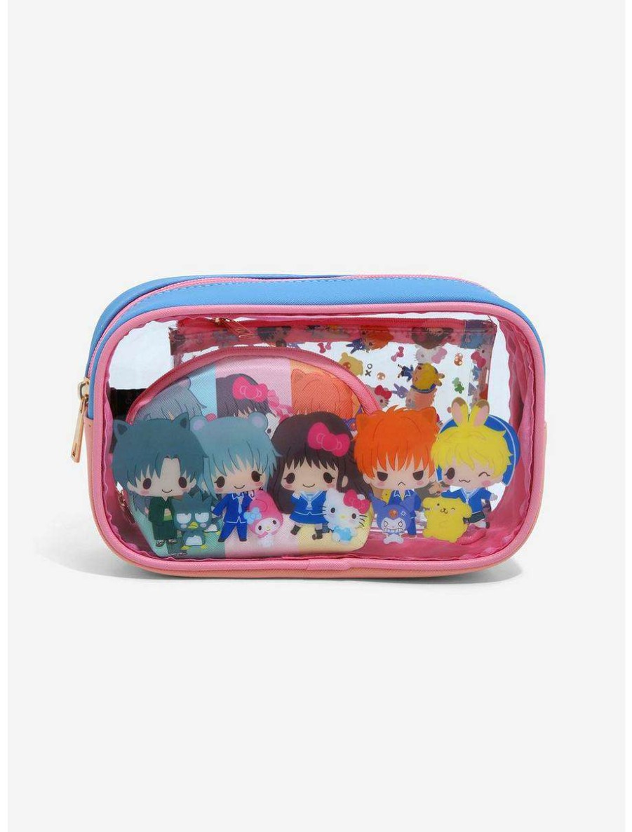 Cosmetic Bags * | Fruits Basket X Hello Kitty And Friends Cosmetic Bag Set A Boxlunch Exclusive