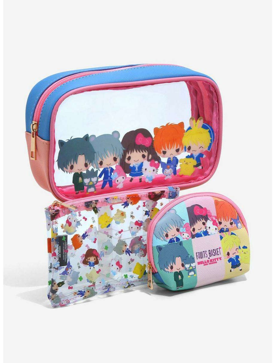 Cosmetic Bags * | Fruits Basket X Hello Kitty And Friends Cosmetic Bag Set A Boxlunch Exclusive