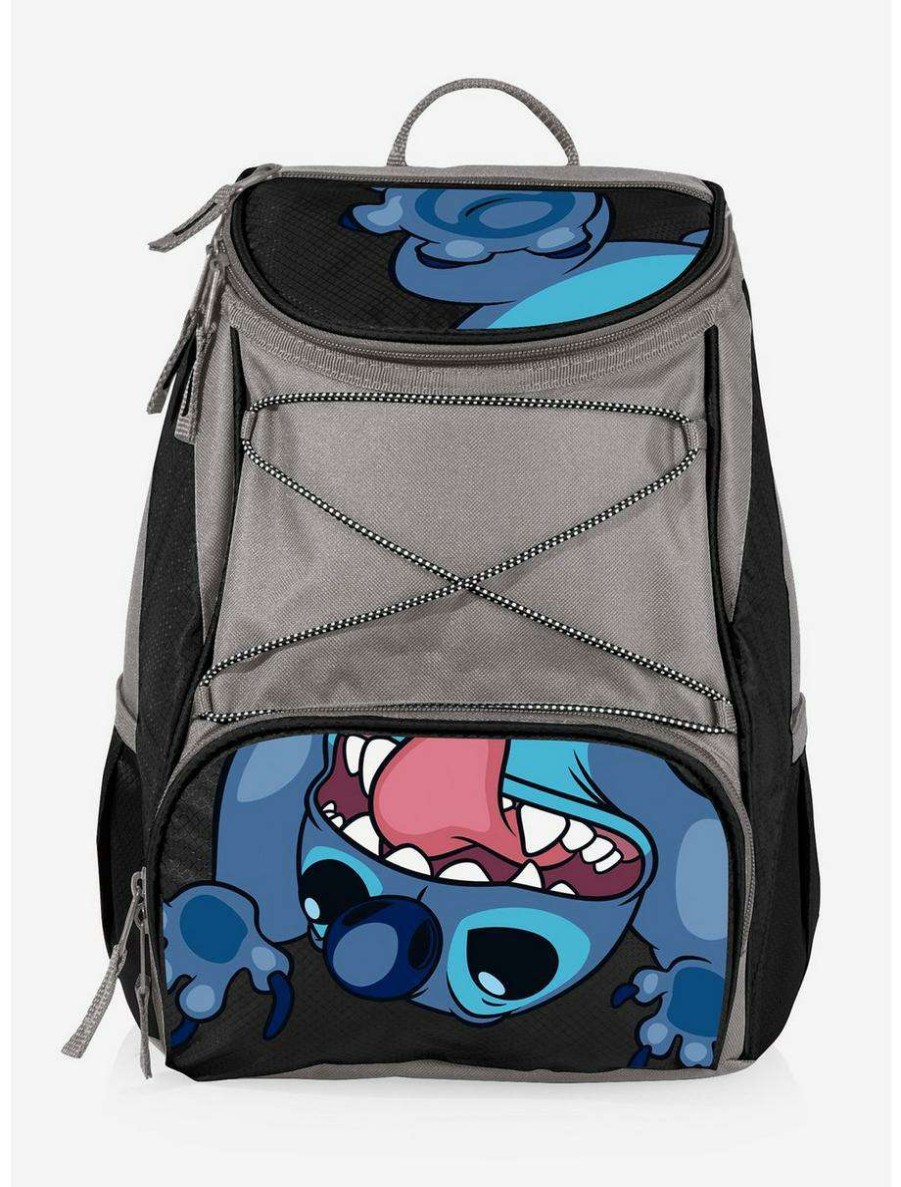 Lunchboxes * | Boxlunch Disney Lilo And Stitch Backpack Cooler Stitch Black