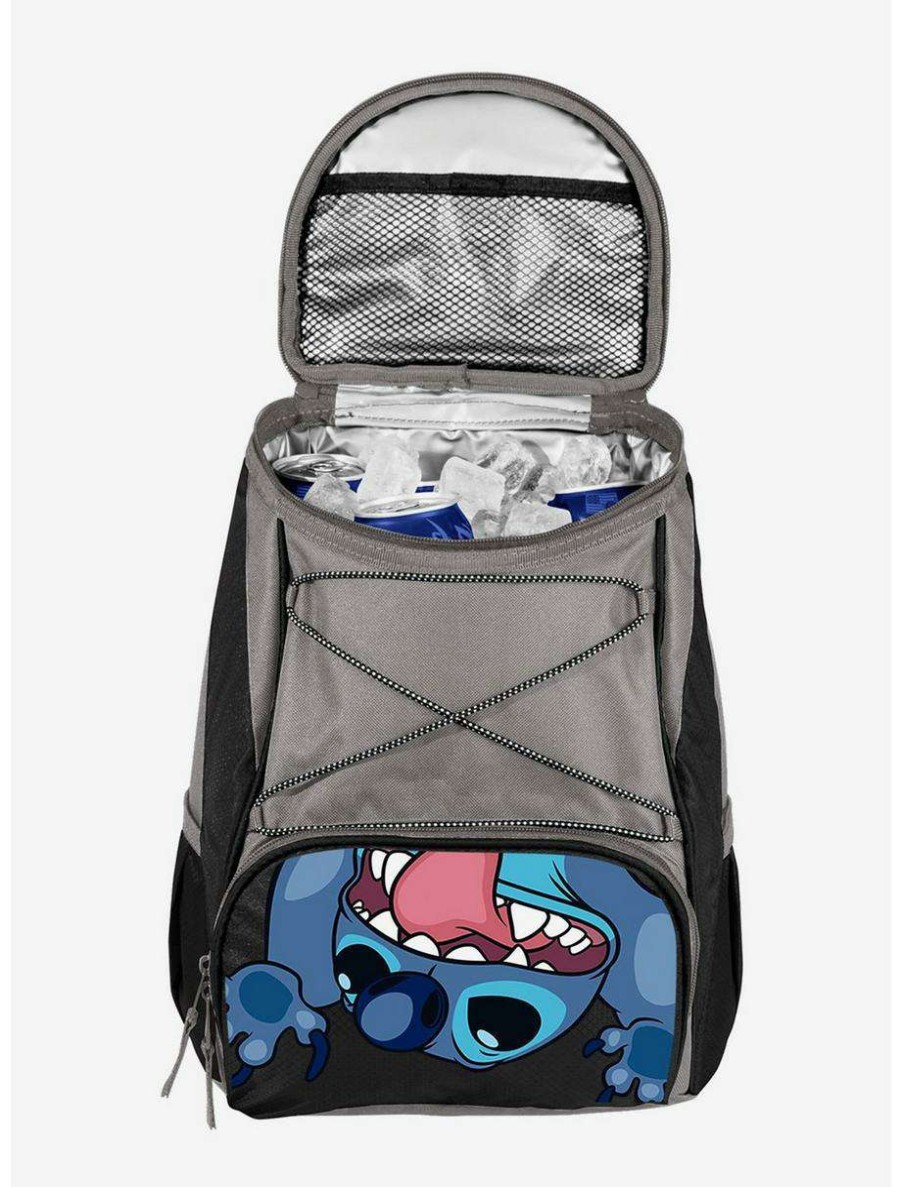 Lunchboxes * | Boxlunch Disney Lilo And Stitch Backpack Cooler Stitch Black