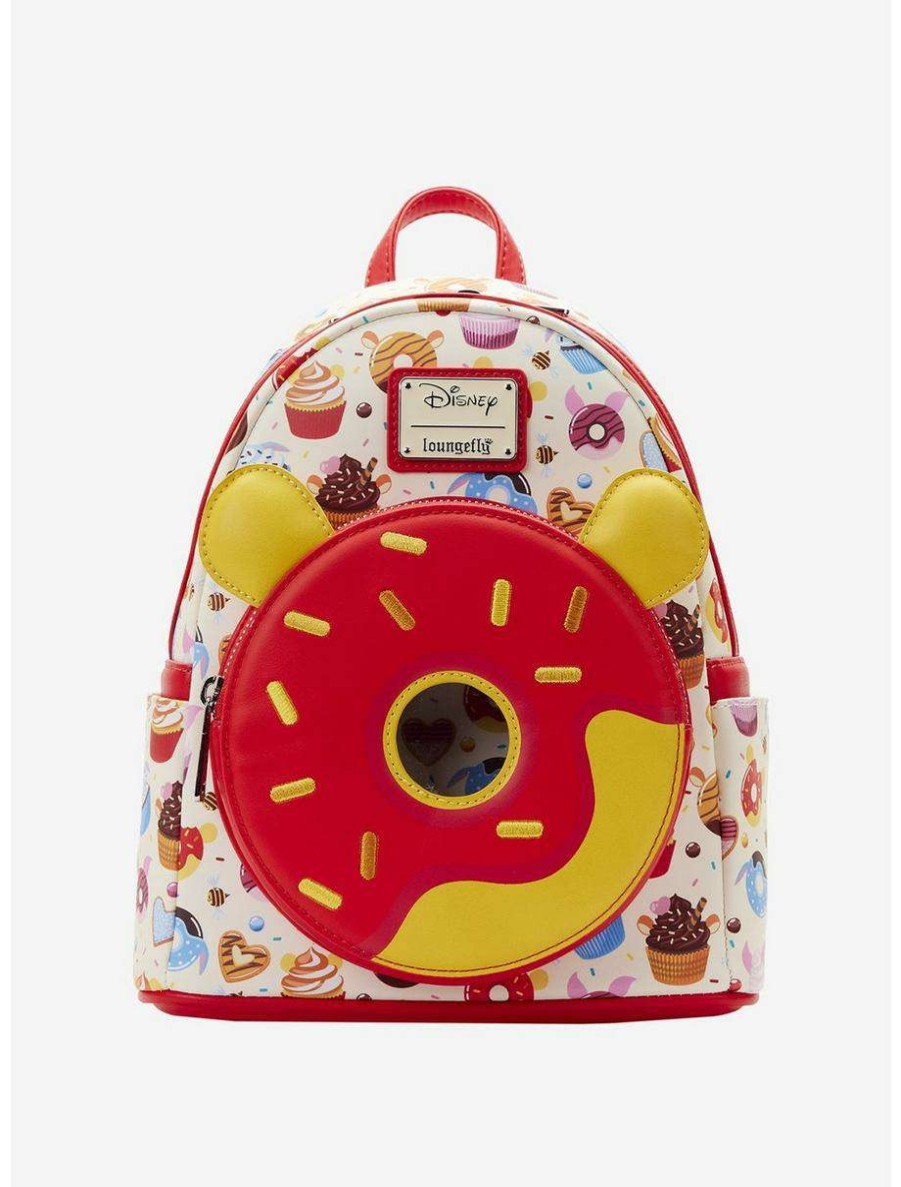 Mini Backpacks * | Boxlunch Loungefly Disney Winnie The Pooh Donuts Allover Print Mini Backpack