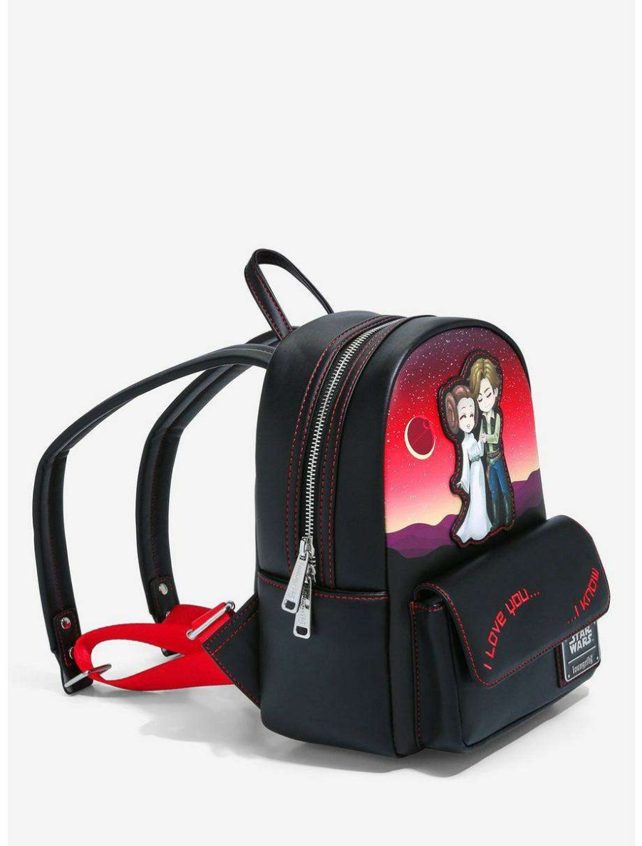 Backpacks * | Loungefly Star Wars Princess Leia & Han Solo I Love You Mini Backpack Boxlunch Exclusive