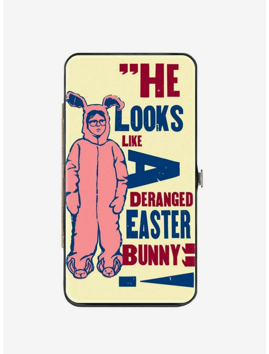 Wallets * | Boxlunch A Christmas Story Ralphie Deranged Easter Bunny Hinge Wallet