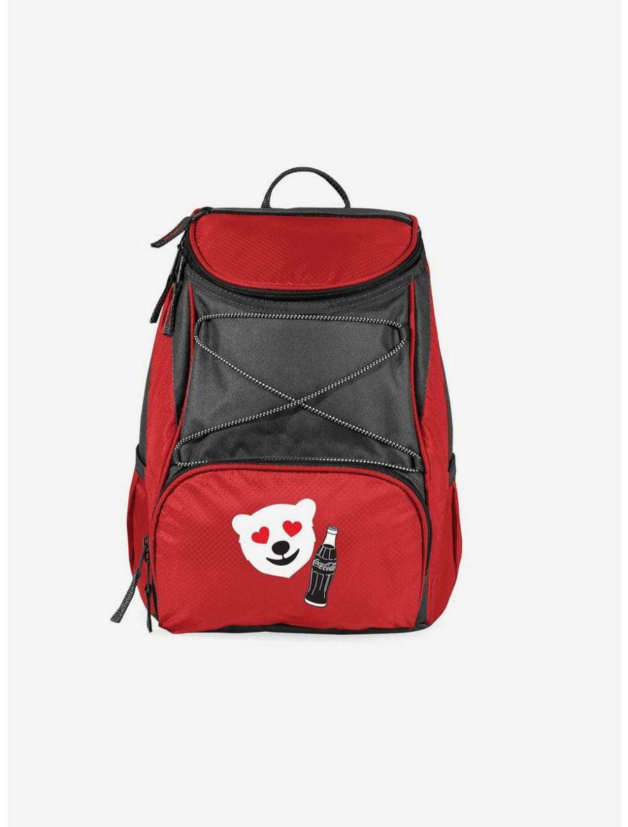 Lunchboxes * | Boxlunch Coke Coca-Cola Emoji Ptx Cooler Backpack Red