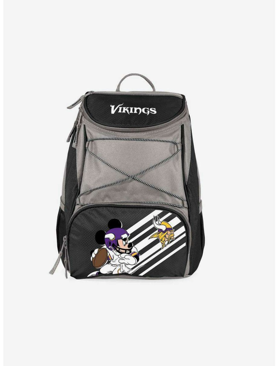 Backpacks * | Boxlunch Disney Mickey Mouse Nfl Minnesota Vikings Cooler Backpack