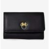 Wallets * | Boxlunch Disney Minnie Mouse Bow Vegan Leather Foldover Wallet