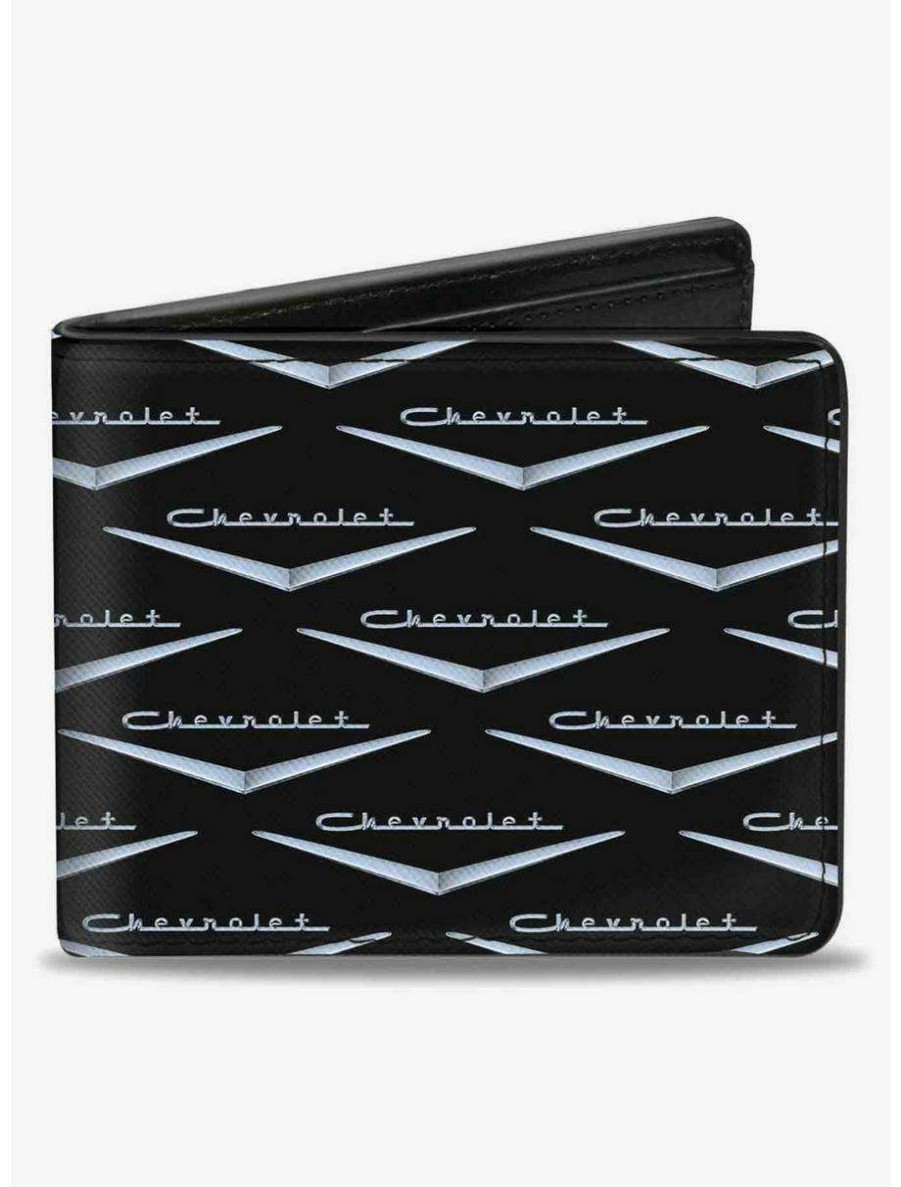 Wallets * | Boxlunch 1955 57 Chevrolet V Emblem Monogram Bifold Wallet