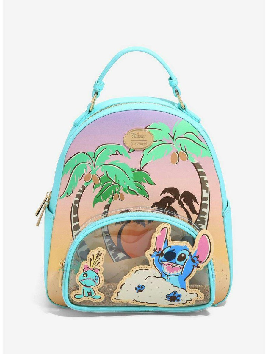 Mini Backpacks * | Our Universe Lilo & Stitch Scrump & Stitch Beach Sand Mini Backpack Boxlunch Exclusive