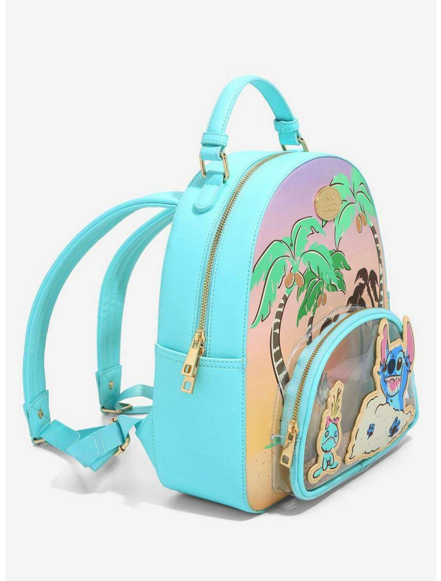 Mini Backpacks * | Our Universe Lilo & Stitch Scrump & Stitch Beach Sand Mini Backpack Boxlunch Exclusive