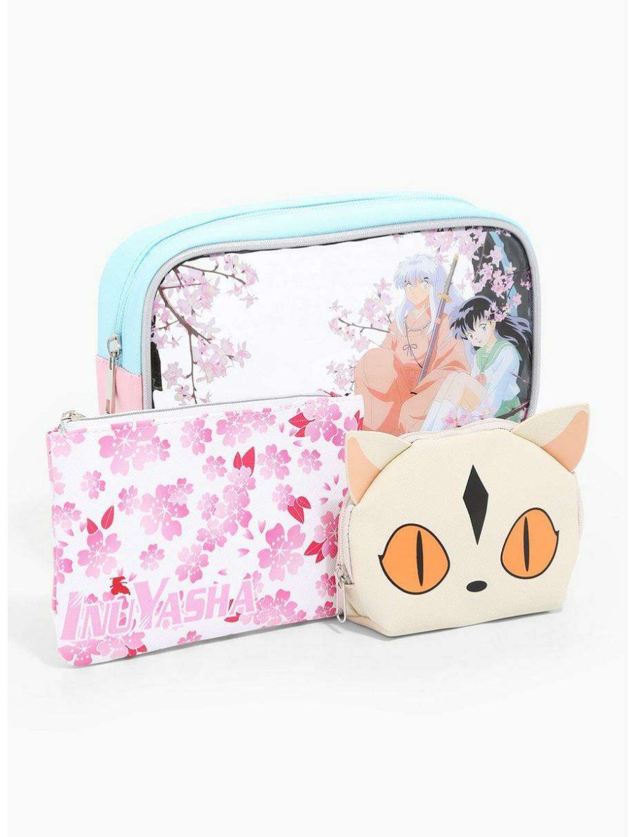 Cosmetic Bags * | Inuyasha Sakura Flowers Cosmetic Bag Set Boxlunch Exclusive