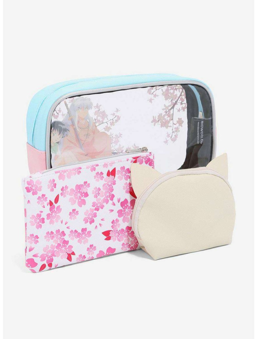 Cosmetic Bags * | Inuyasha Sakura Flowers Cosmetic Bag Set Boxlunch Exclusive