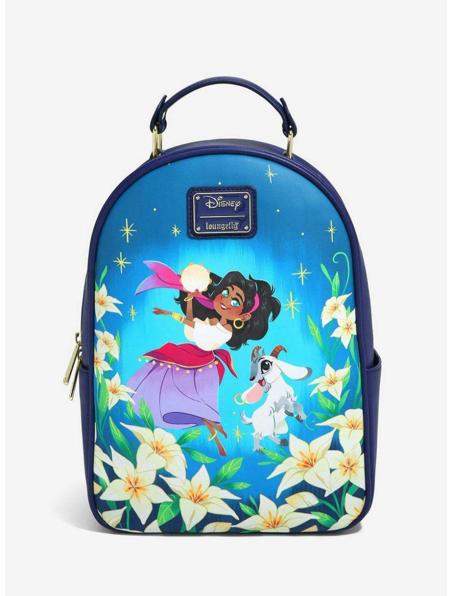 Mini Backpacks * | Loungefly Disney The Hunchback Of Notre Dame Esmeralda & Djali Floral Mini Backpack Boxlunch Exclusive