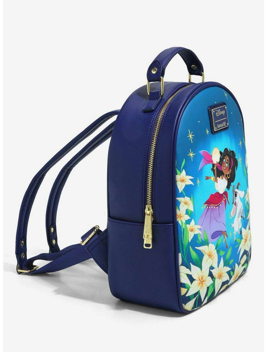 Mini Backpacks * | Loungefly Disney The Hunchback Of Notre Dame Esmeralda & Djali Floral Mini Backpack Boxlunch Exclusive