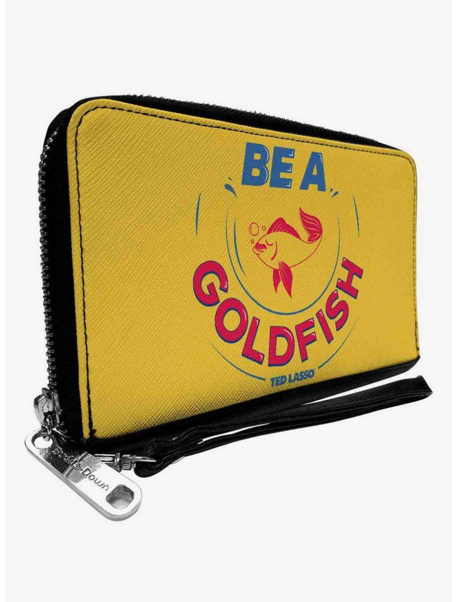 Wallets * | Boxlunch Ted Lasso Be A Goldfish Quote Zip Around Wallet