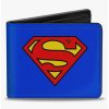 Wallets * | Boxlunch Dc Comics Superman Shield Bifold Wallet