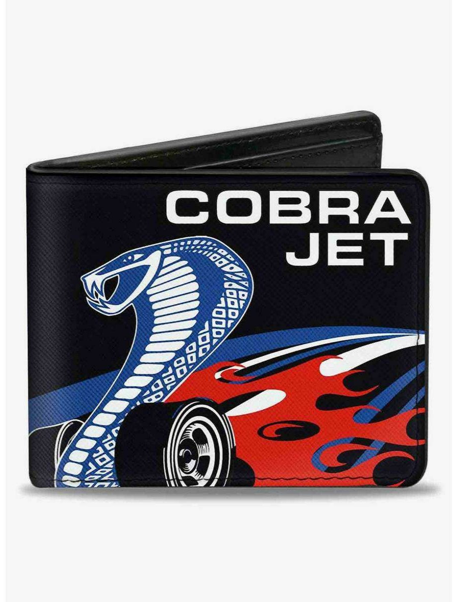 Wallets * | Boxlunch Cobra Jet Logo Ford Oval Bifold Wallet