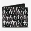 Wallets * | Boxlunch Dc Comics Joker Laugh Ha Ha Ha White Black Bifold Wallet