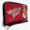 Wallets * | Boxlunch Looney Tunes Bugs Bunny Whats Up Doc Carrot Pose Zip Around Wallet