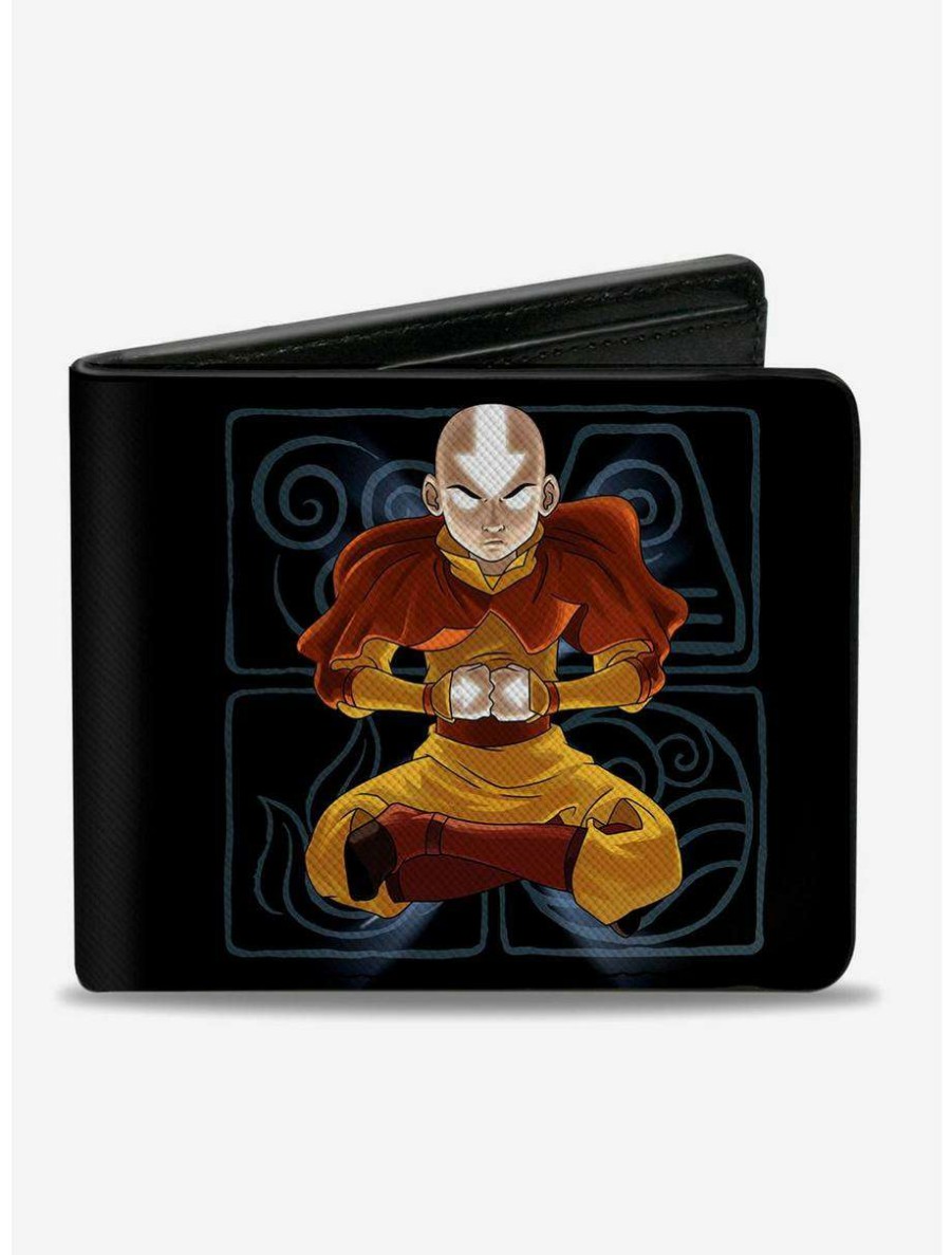 Wallets * | Boxlunch Avatar The Last Airbender Aang Meditating Bifold Wallet