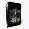 Wallets * | Boxlunch Dc Comics Black Adam And Justice Society Group Pose With Logo Zip Around Wallet