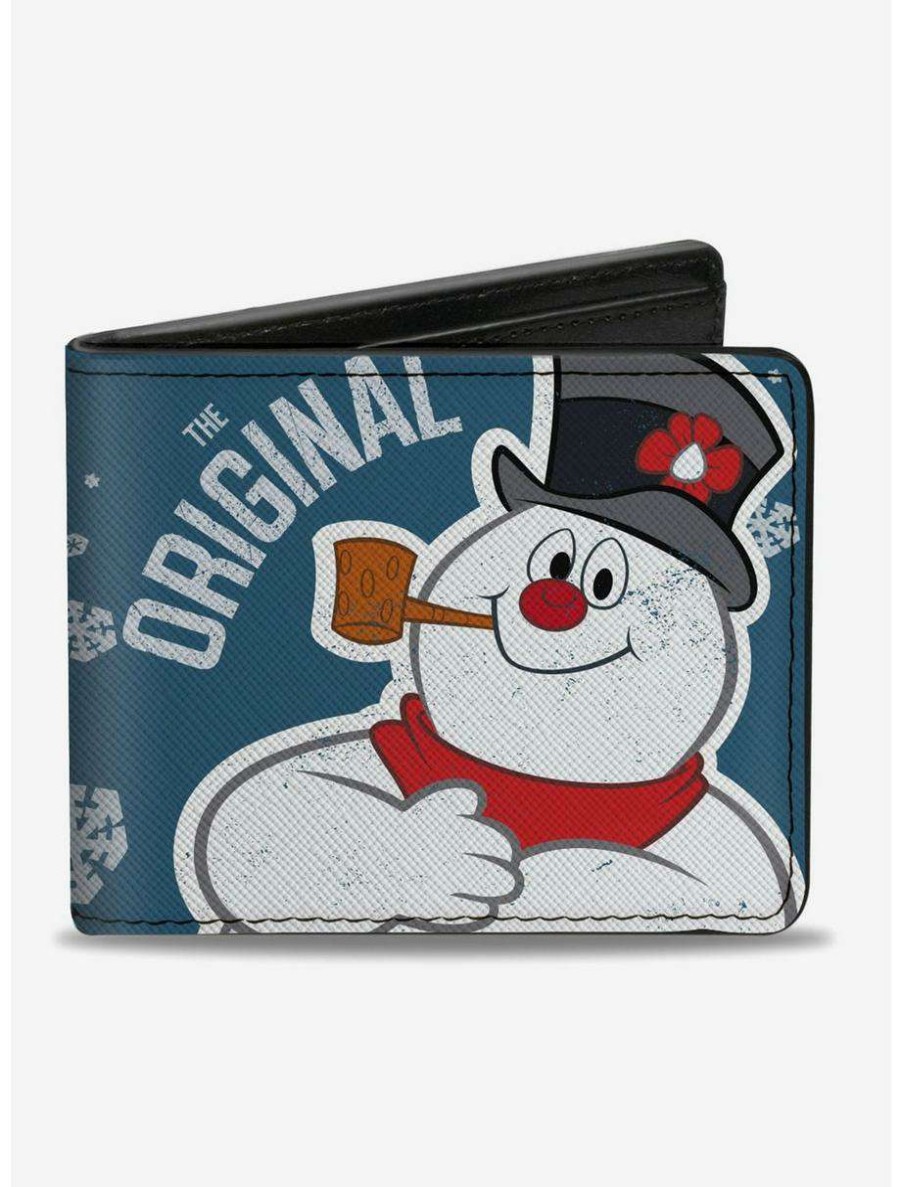 Wallets * | Boxlunch Frosty Snowman Snowflakes Bifold Wallet