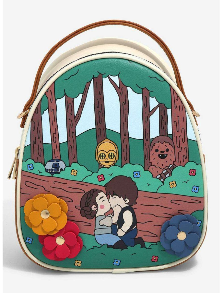 Mini Backpacks * | Star Wars Chibi Leia & Han In The Forest Mini Backpack Boxlunch Exclusive