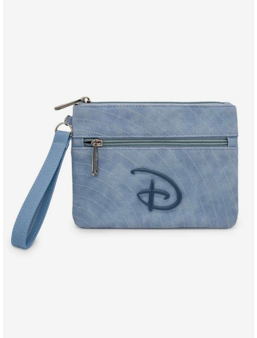 Wallets * | Boxlunch Disney Signature D Arch Stitch Double Pocket Wristlet