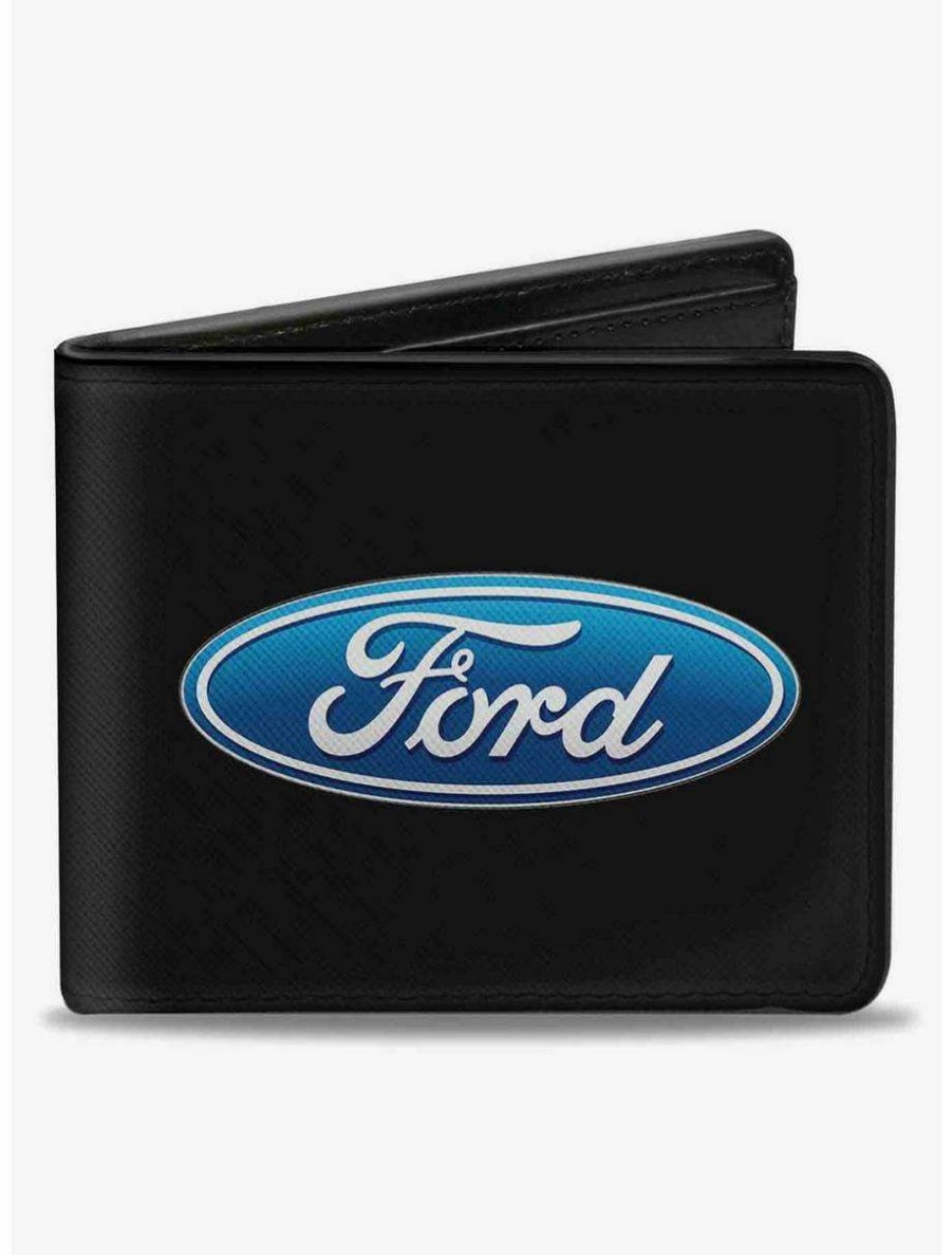 Wallets * | Boxlunch Ford Oval Logo Centebifold Wallet