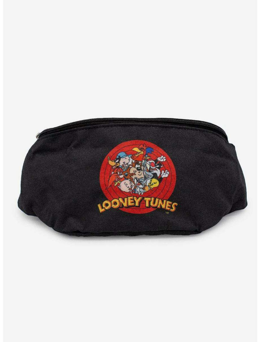 Fanny Packs * | Boxlunch Looney Tunes Bullseye Logo Canvas Fanny Pack