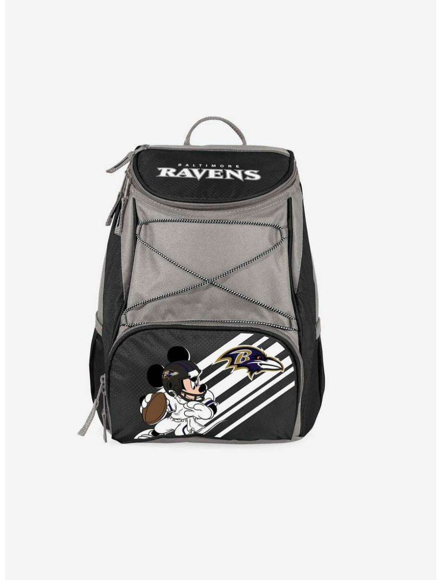 Backpacks * | Boxlunch Disney Mickey Mouse Nfl Baltimore Ravens Cooler Backpack