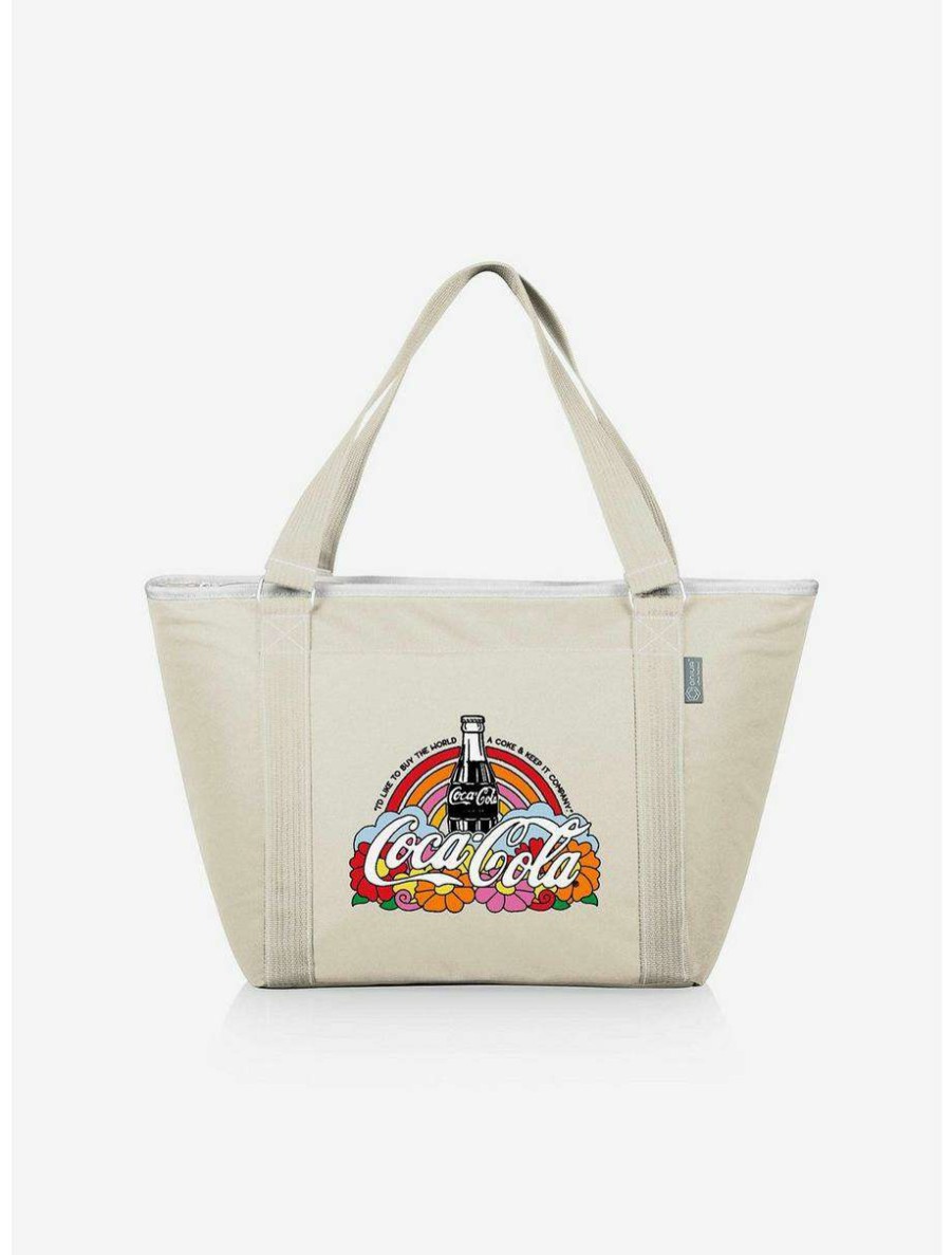 Lunchboxes * | Boxlunch Coke Unity Topanga Cooler Floral Tote Bag Sand