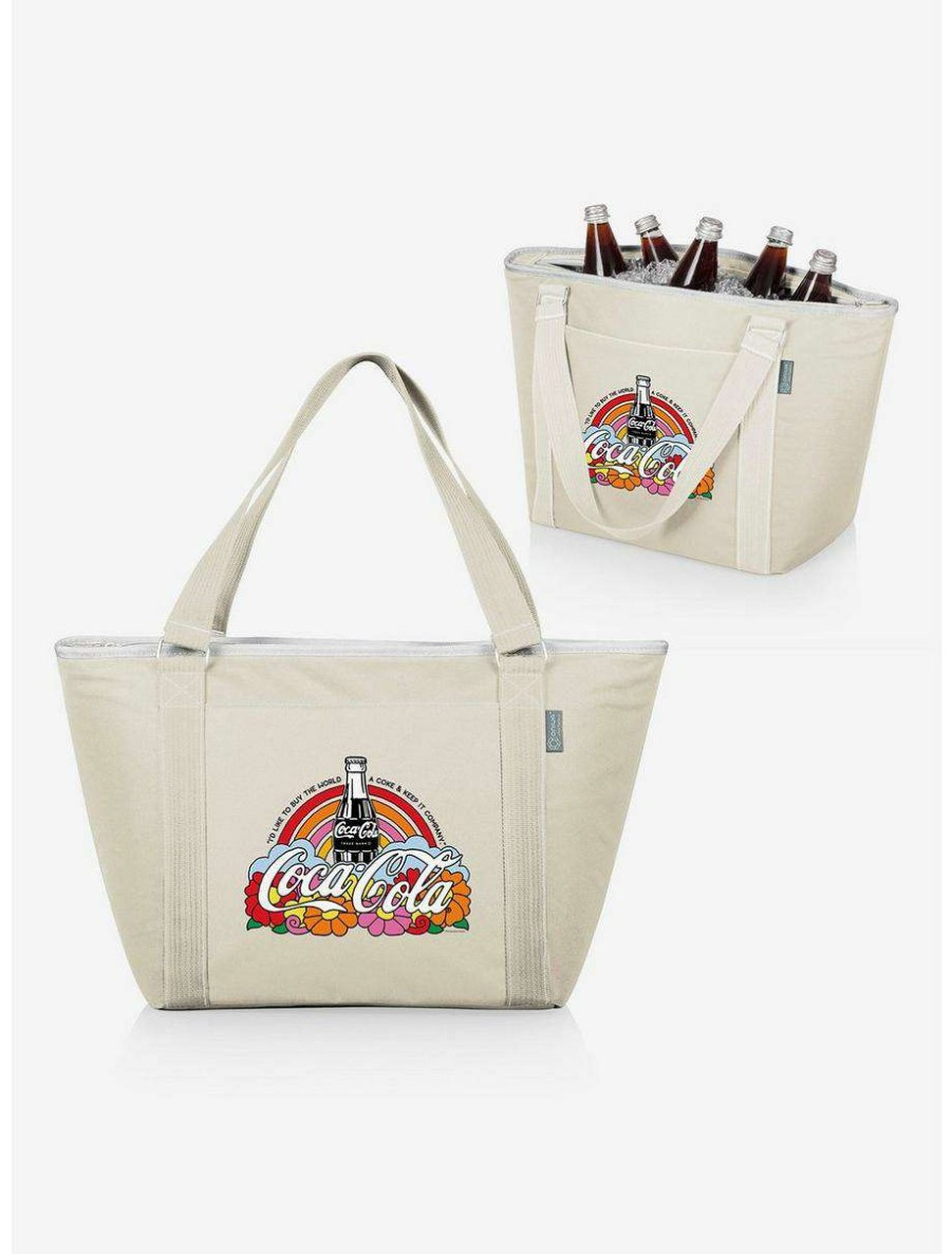 Lunchboxes * | Boxlunch Coke Unity Topanga Cooler Floral Tote Bag Sand