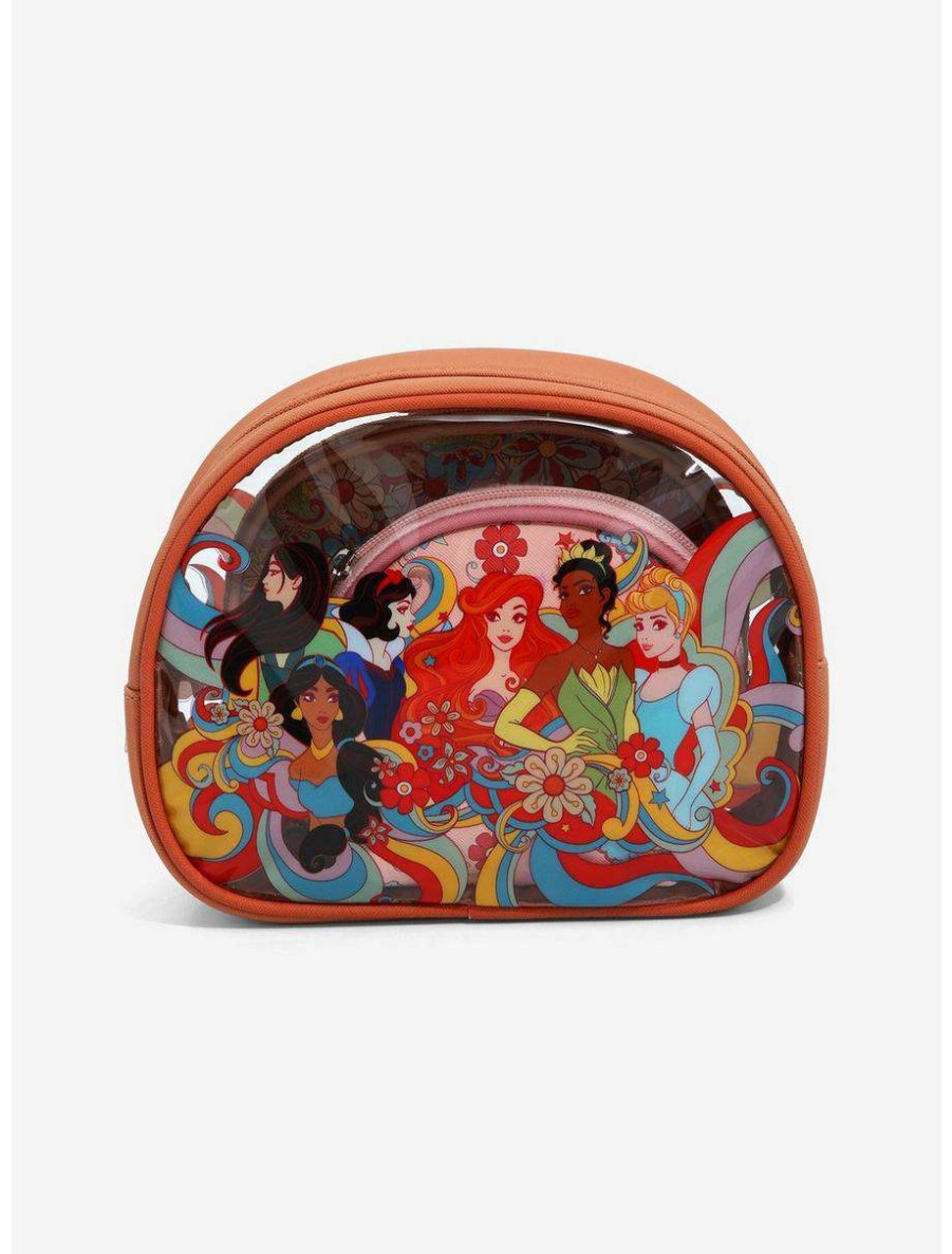 Cosmetic Bags * | Disney Princess Groovy Group Portrait Cosmetic Bag Set Boxlunch Exclusive