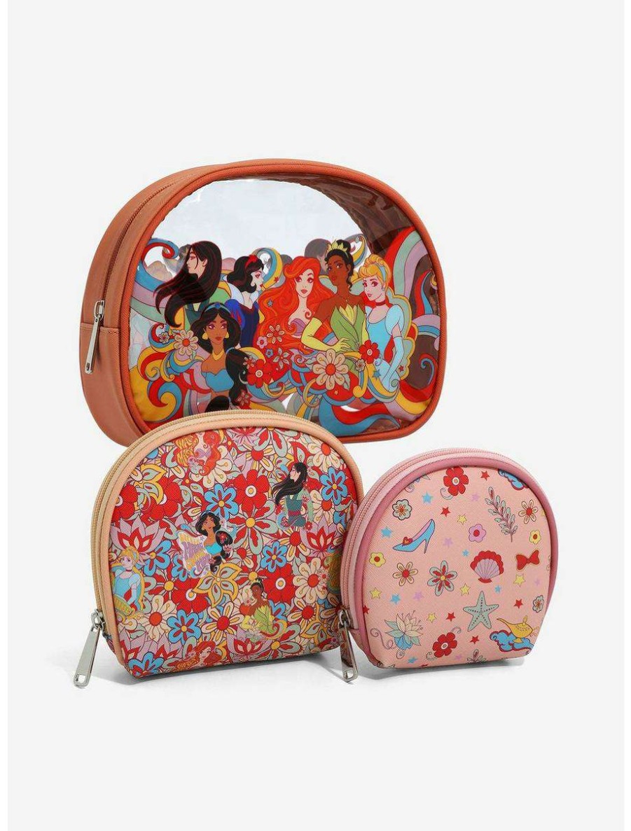 Cosmetic Bags * | Disney Princess Groovy Group Portrait Cosmetic Bag Set Boxlunch Exclusive