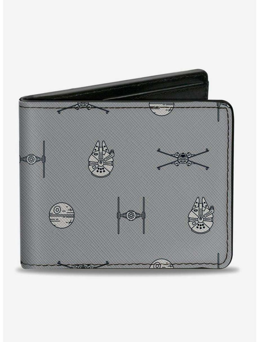 Wallets * | Boxlunch Star Wars Death Star And Rebels Bifold Wallet